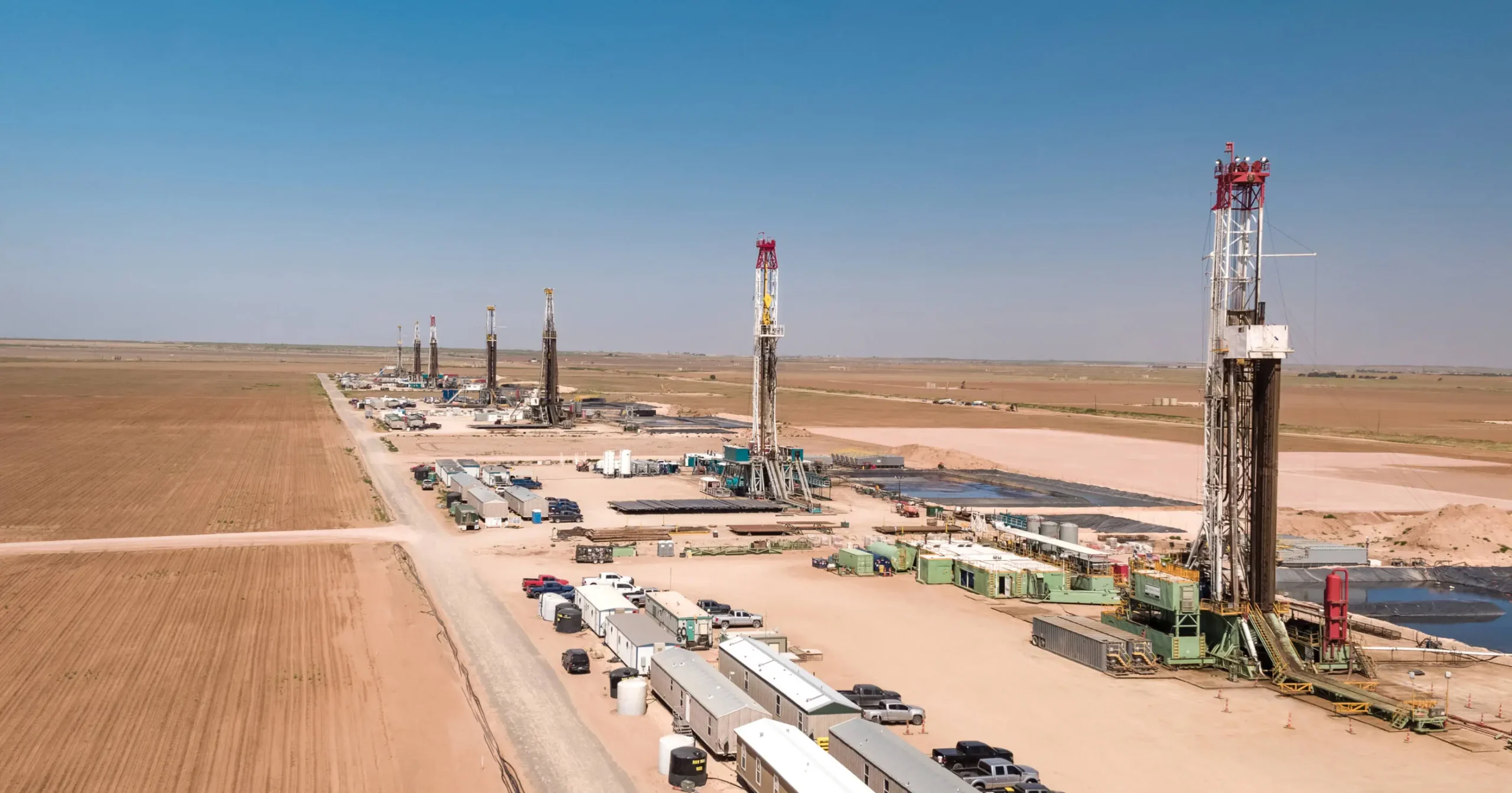 Oil drilling operations in the Permian Basin