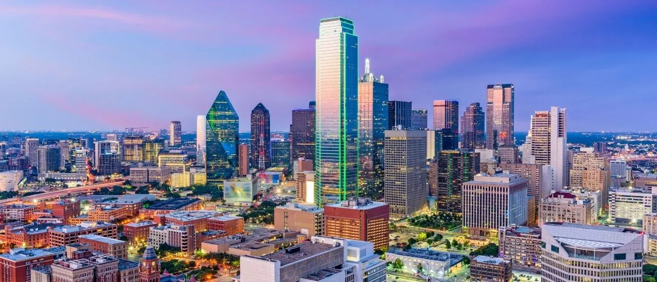 Professional Dallas skyline showcasing the city where Lawson Murphy provides top business consulting and financial advisory services
