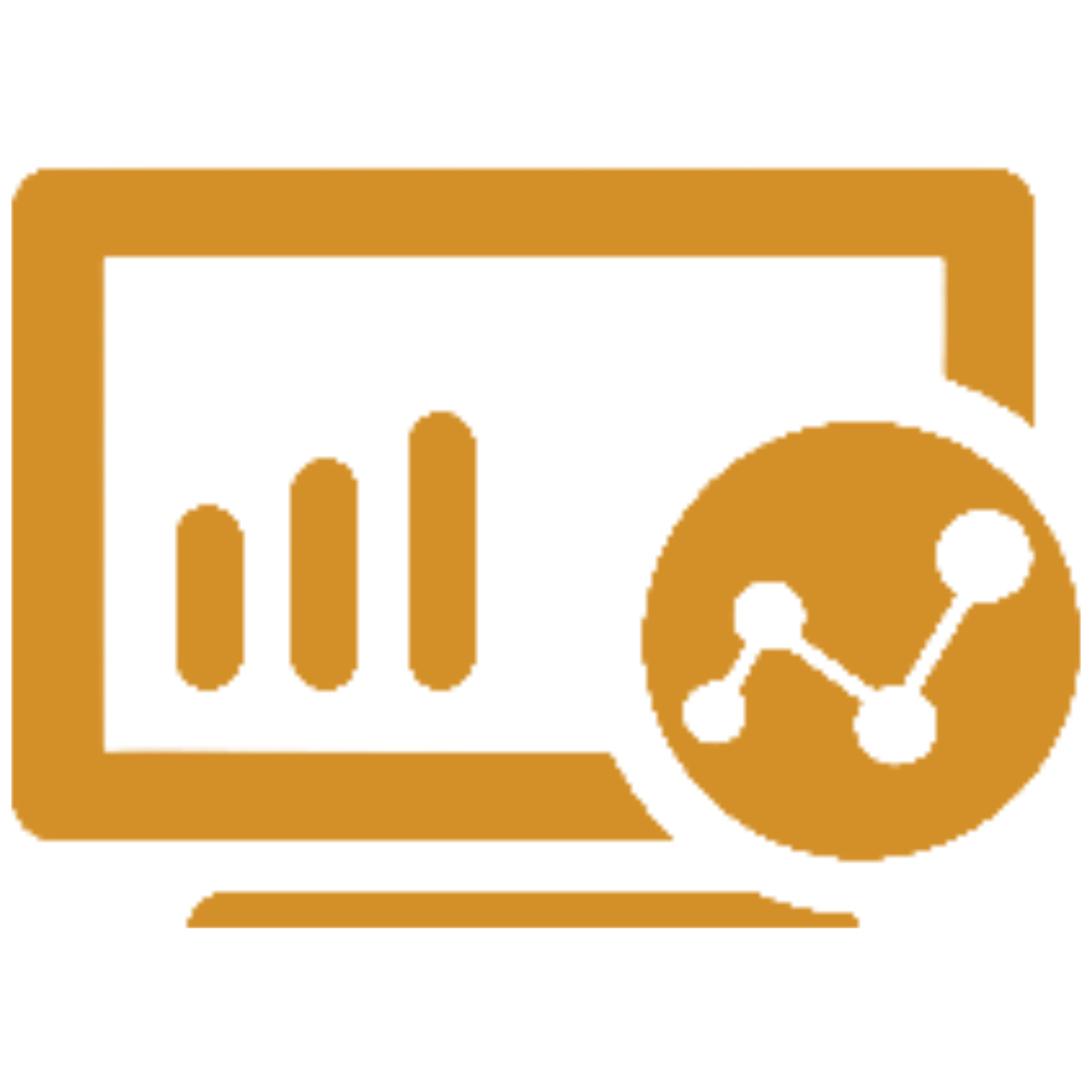 Business analytics chart icon representing company performance analysis and profitability improvement strategies
