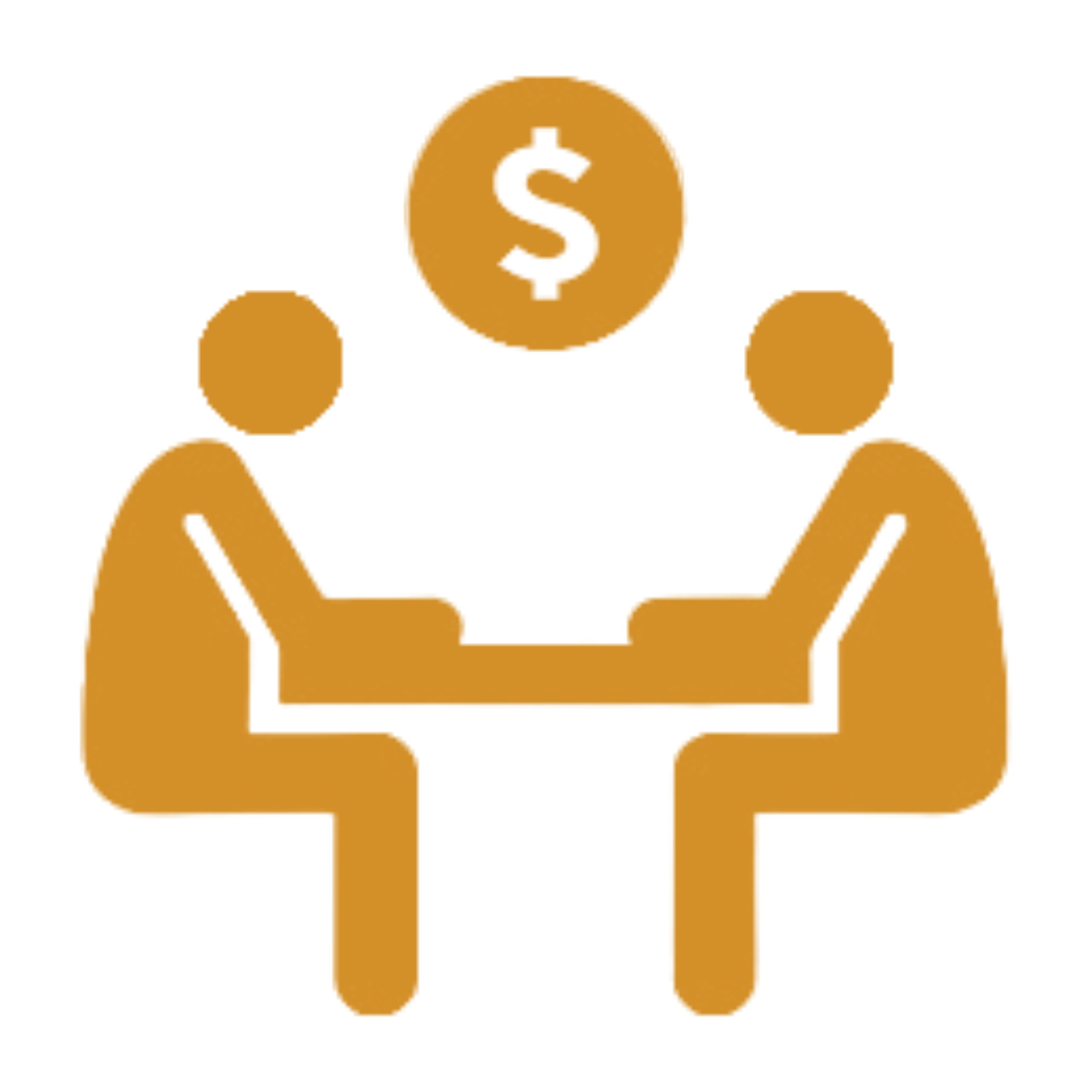 Negotiation handshake icon representing accounts payable debt resolution and creditor discussions